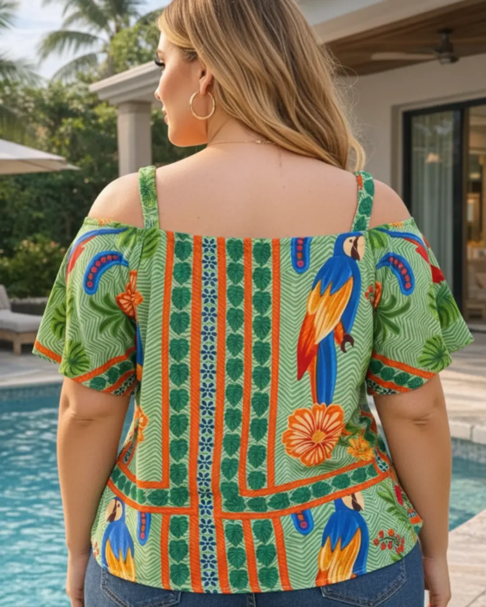 Blusa Amazonita – Estilo Tropical em Viscolinho