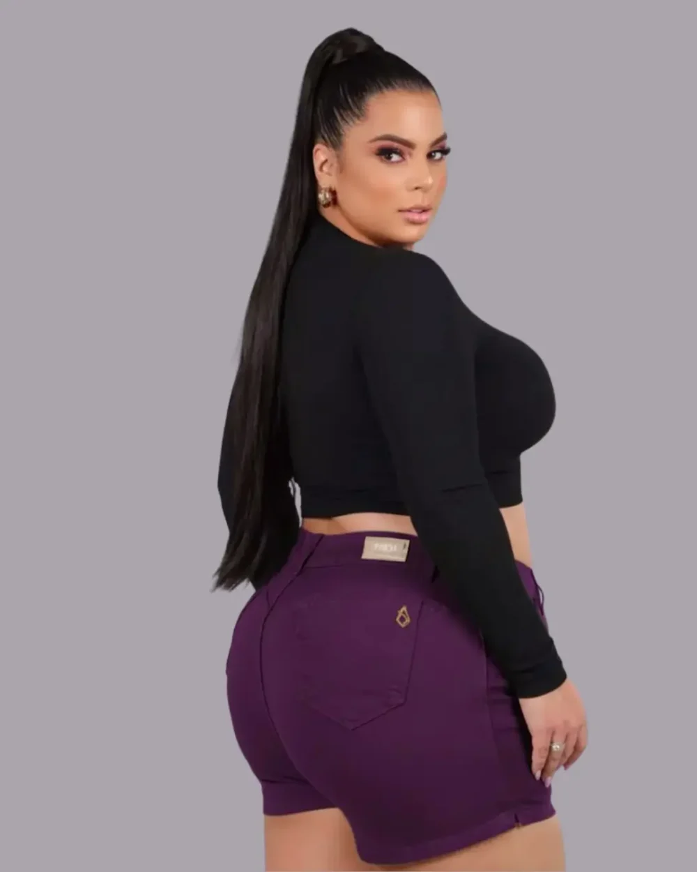 Short Plus Size Vinho Intenso Modelador